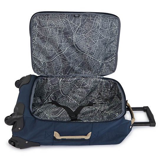 Kipling Darcey Small Printed Carry-On Rolling Resväskor Blå | SE 1474YX